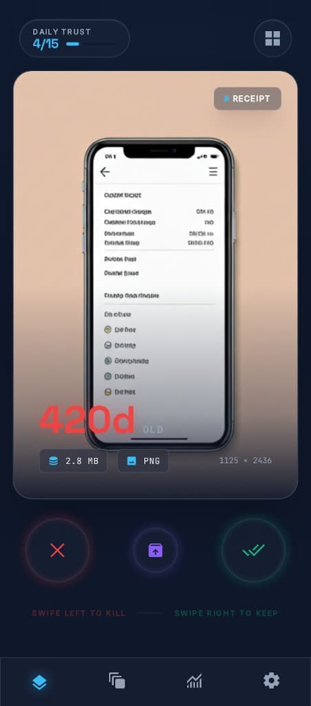 The Stack - swipe to triage screenshots